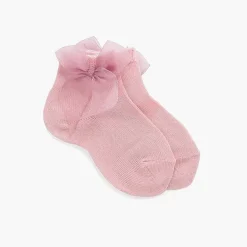 Leotardos Y Textil Condor<Pisamonas Calcetines Lazo Organza Cortos Lisos