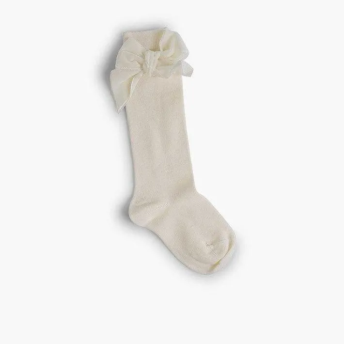 Leotardos Y Textil Condor<Pisamonas Calcetines Niños Con Lazo Terciopelo