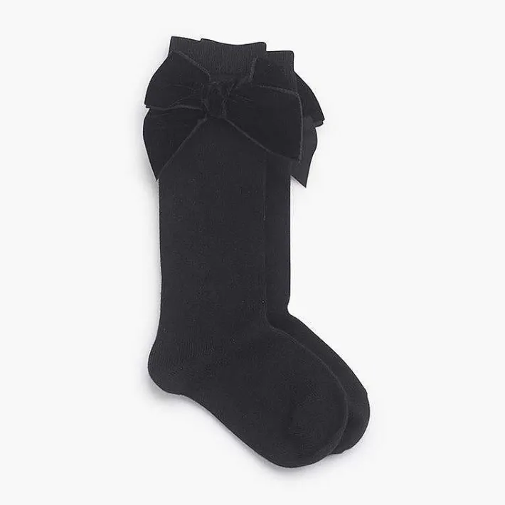 Leotardos Y Textil Condor<Pisamonas Calcetines Niños Con Lazo Terciopelo