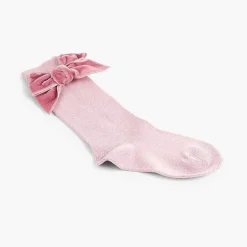 Leotardos Y Textil Condor<Pisamonas Calcetines Niños Con Lazo Terciopelo