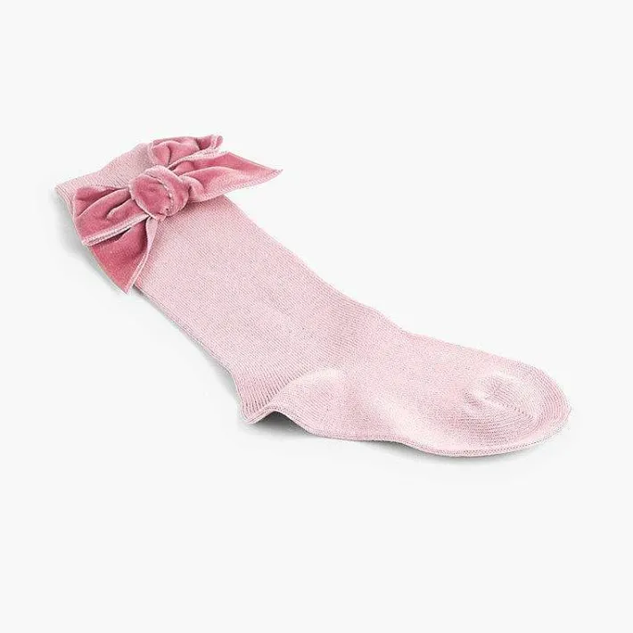 Leotardos Y Textil Condor<Pisamonas Calcetines Niños Con Lazo Terciopelo