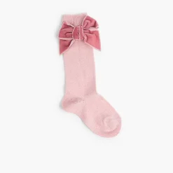 Leotardos Y Textil Condor<Pisamonas Calcetines Niños Con Lazo Terciopelo