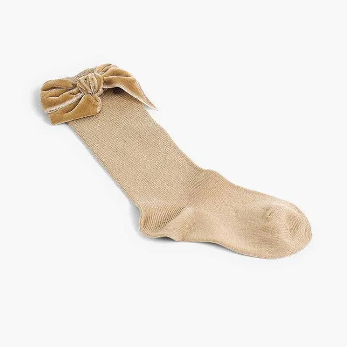 Leotardos Y Textil Condor<Pisamonas Calcetines Niños Con Lazo Terciopelo