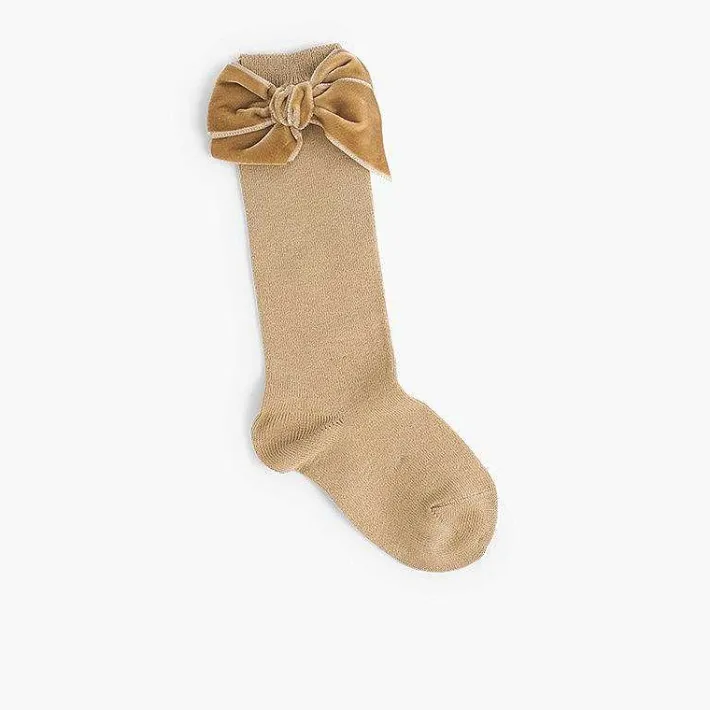 Leotardos Y Textil Condor<Pisamonas Calcetines Niños Con Lazo Terciopelo