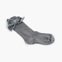 Leotardos Y Textil Condor<Pisamonas Calcetines Niños Con Lazo Terciopelo