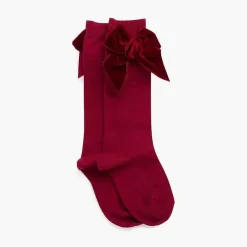 Leotardos Y Textil Condor<Pisamonas Calcetines Niños Con Lazo Terciopelo