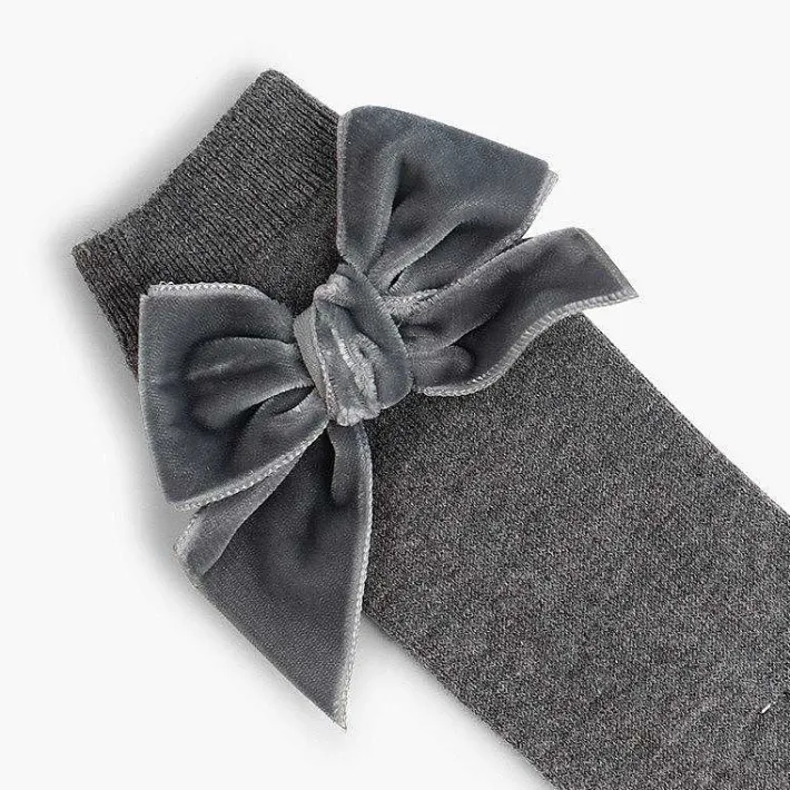 Leotardos Y Textil Condor<Pisamonas Calcetines Niños Con Lazo Terciopelo