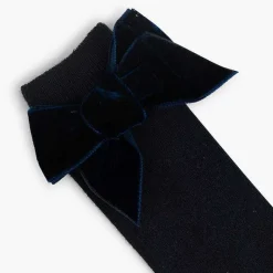 Leotardos Y Textil Condor<Pisamonas Calcetines Niños Con Lazo Terciopelo