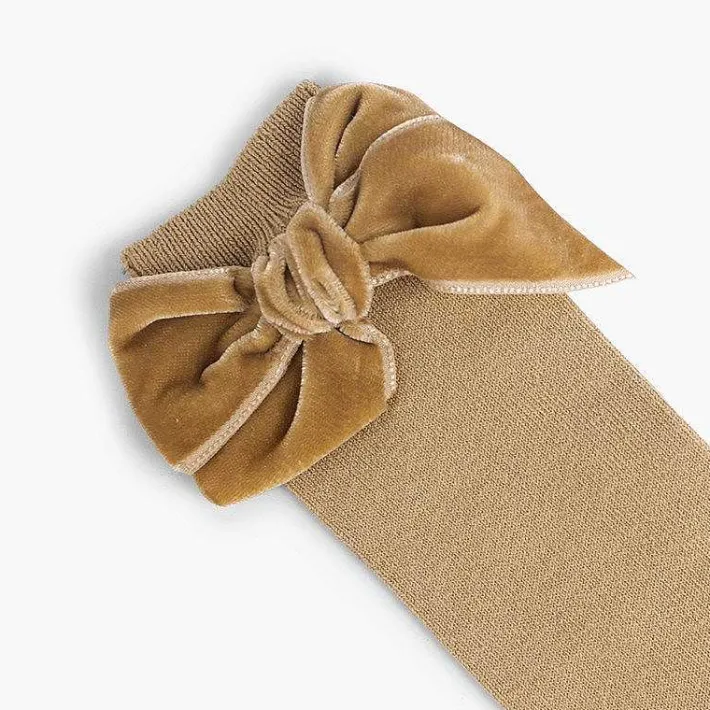 Leotardos Y Textil Condor<Pisamonas Calcetines Niños Con Lazo Terciopelo