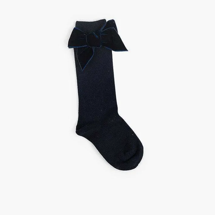 Leotardos Y Textil Condor<Pisamonas Calcetines Niños Con Lazo Terciopelo