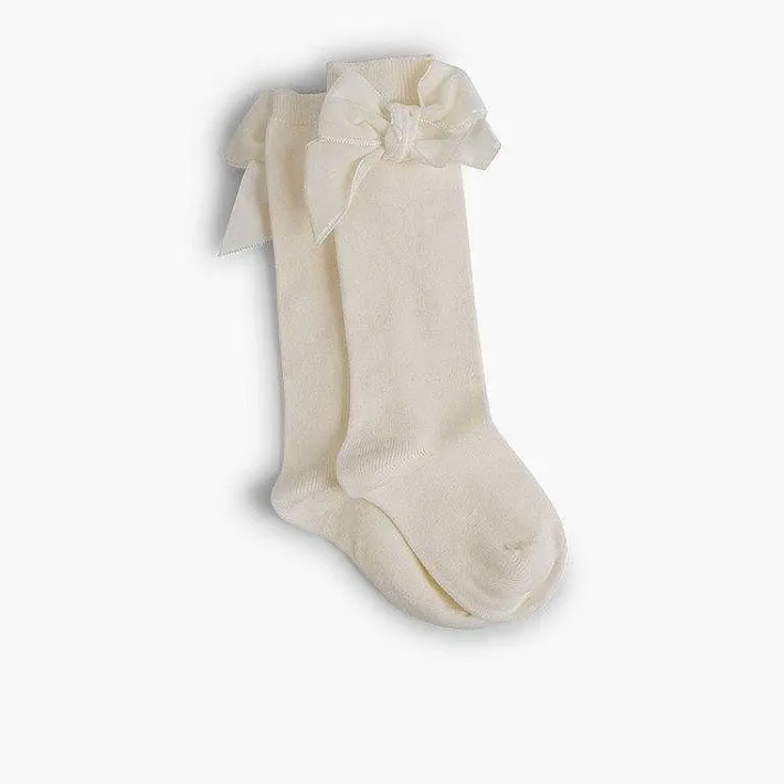 Leotardos Y Textil Condor<Pisamonas Calcetines Niños Con Lazo Terciopelo