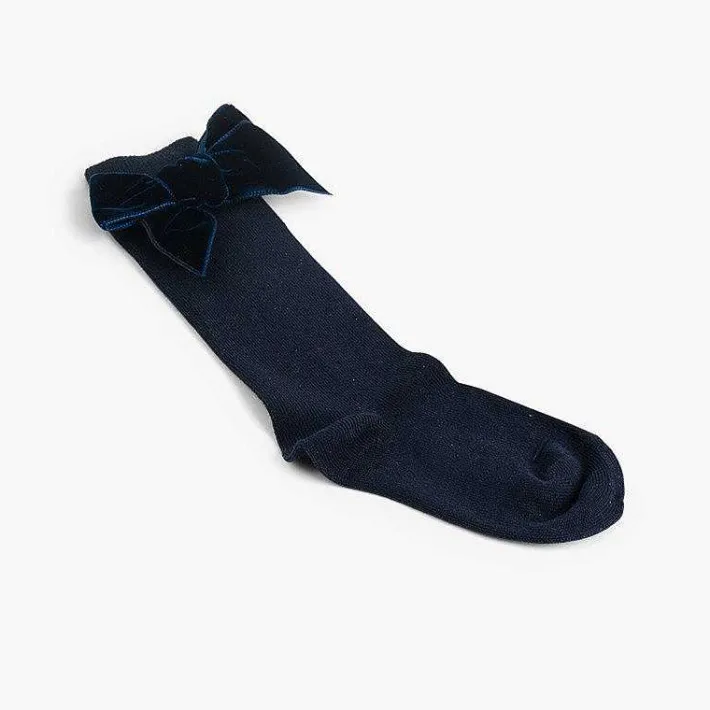 Leotardos Y Textil Condor<Pisamonas Calcetines Niños Con Lazo Terciopelo