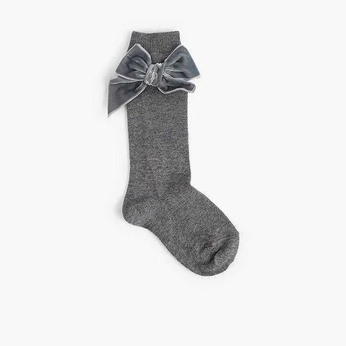 Leotardos Y Textil Condor<Pisamonas Calcetines Niños Con Lazo Terciopelo