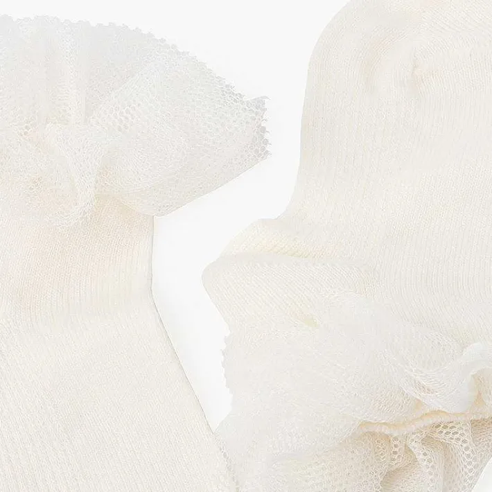 Leotardos Y Textil Condor<Pisamonas Calcetines Tobilleros Tira De Tul Fruncida