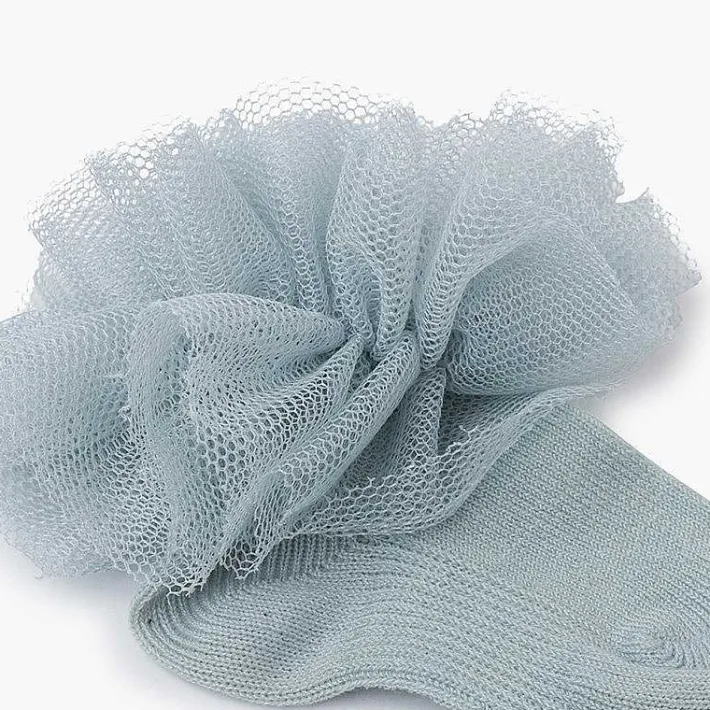 Leotardos Y Textil Condor<Pisamonas Calcetines Tobilleros Tira De Tul Fruncida