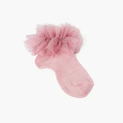 Leotardos Y Textil Condor<Pisamonas Calcetines Tobilleros Tira De Tul Fruncida