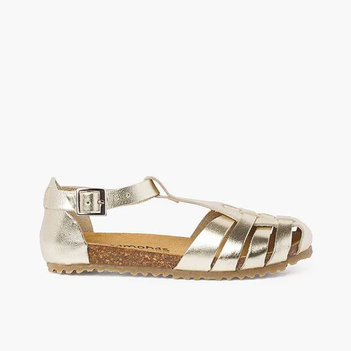 Sandalias<Pisamonas Cangrejeras Mujer Y Niños Piel Suela Bio
