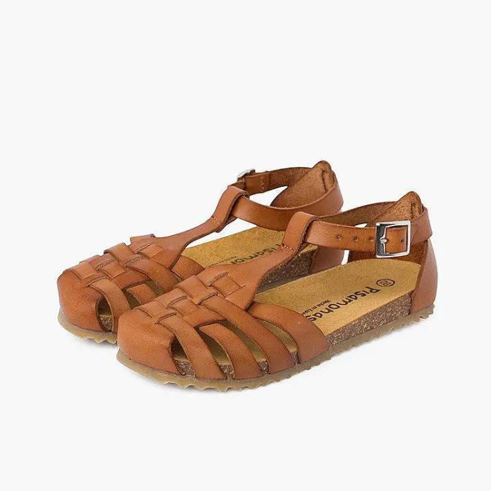 Sandalias<Pisamonas Cangrejeras Mujer Y Niños Piel Suela Bio