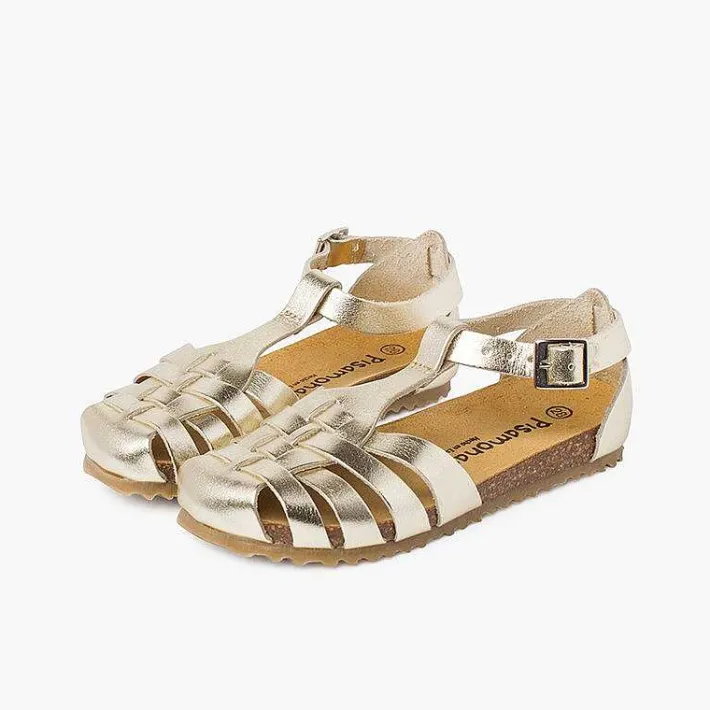 Sandalias<Pisamonas Cangrejeras Mujer Y Niños Piel Suela Bio