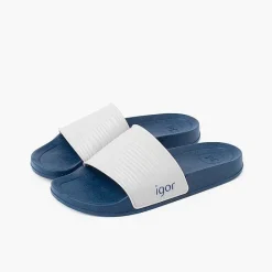 Cangrejeras Y Playa<Pisamonas Chanclas Piscina Niños Beach Tira Ancha Color Azul Marino