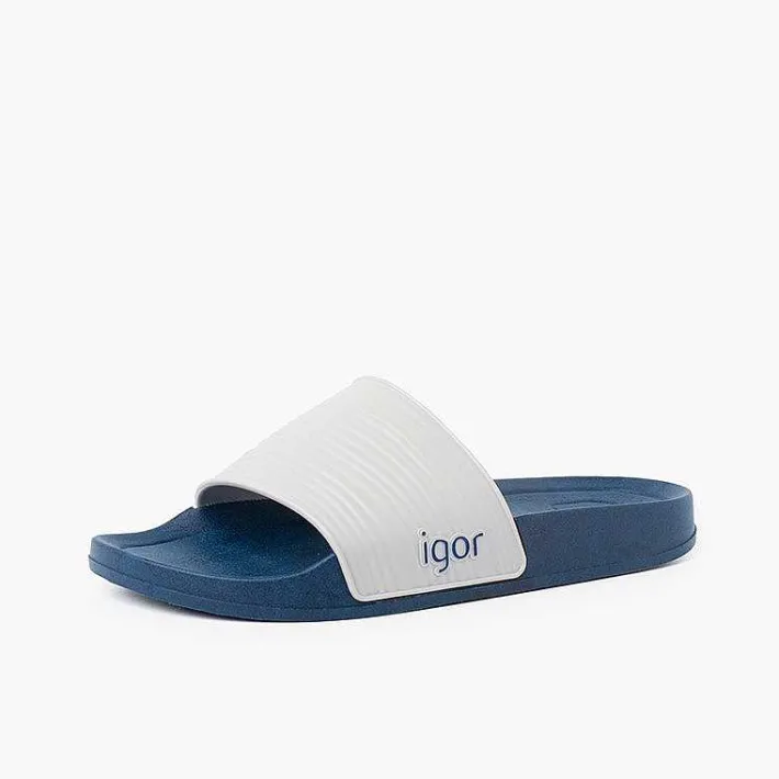 Cangrejeras Y Playa<Pisamonas Chanclas Piscina Niños Beach Tira Ancha Color Azul Marino