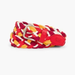 Cinturones Y Tirantes<Pisamonas Cinturon Trenzado Multicolor Niños Color Burdeos/Rojo