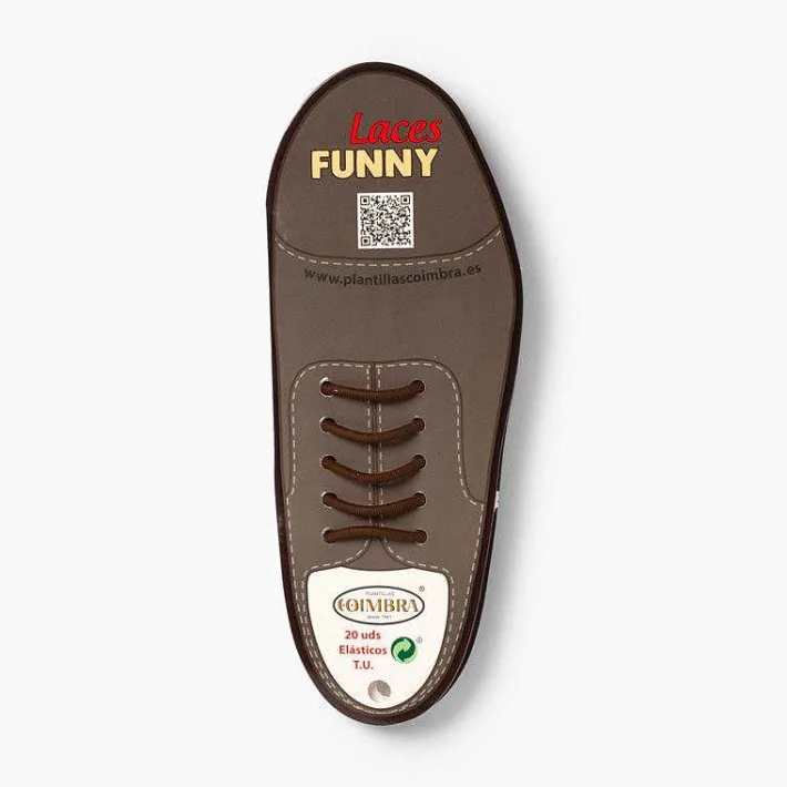 Plantillas Y Cordones<Pisamonas Cordones Elasticos De Vestir Pack 20 Uds Color Marron