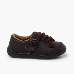 Zapatos Colegiales<Pisamonas Deportivas Piel Lavable Cordones Elasticos