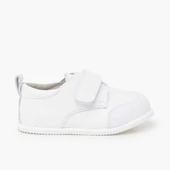 Zapatillas<Pisamonas Deportivas Piso Flexible Puntera Reforzada Color Blanco