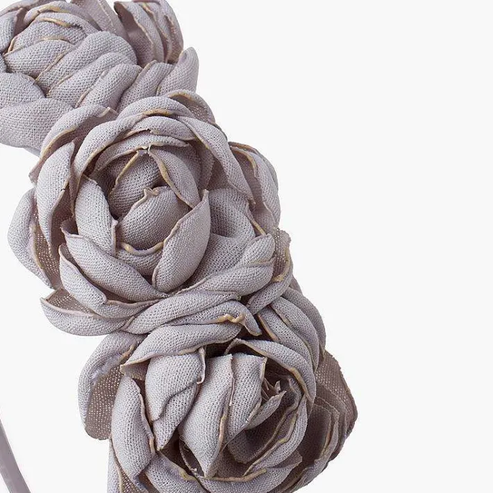 Para El Pelo<Pisamonas Diadema Flores Bordes Quemados