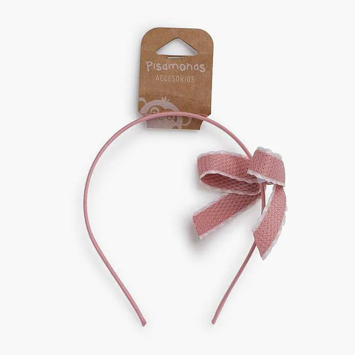 Para El Pelo<Pisamonas Diadema Lazo Ribete Blanco