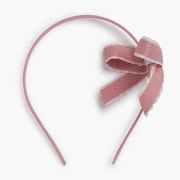 Para El Pelo<Pisamonas Diadema Lazo Ribete Blanco