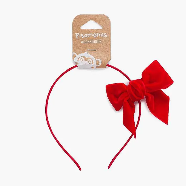 Para El Pelo<Pisamonas Diadema Raso Con Lazo Terciopelo