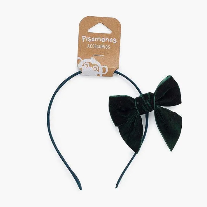 Para El Pelo<Pisamonas Diadema Raso Con Lazo Terciopelo