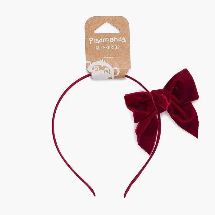 Para El Pelo<Pisamonas Diadema Raso Con Lazo Terciopelo