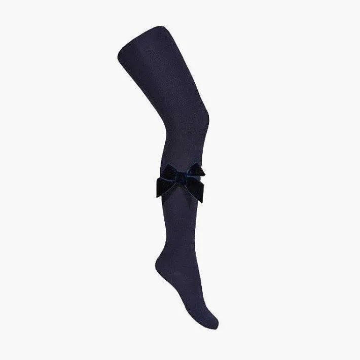 Leotardos Y Textil Condor<Pisamonas Leotardos Con Lazo Terciopelo