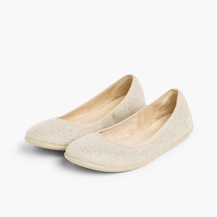Bailarinas<Pisamonas Manoletinas De Lino Metalizado