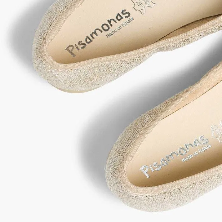 Bailarinas<Pisamonas Manoletinas De Lino Metalizado