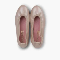 Bailarinas<Pisamonas Manoletinas Niña Y Mujer Piel Perlada