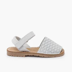 Zapatos Comunión<Pisamonas Menorquinas Efecto Trenzado Metalizado