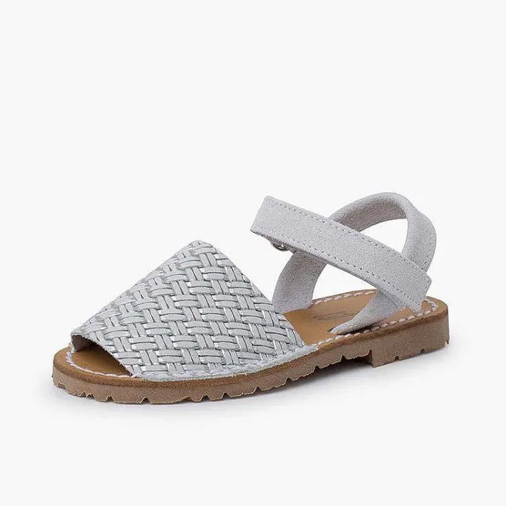 Zapatos Comunión<Pisamonas Menorquinas Efecto Trenzado Metalizado