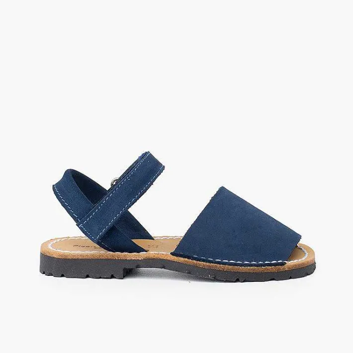 Menorquinas Avarcas<Pisamonas Menorquinas Niños Avarcas Nobuck Tira Adherente