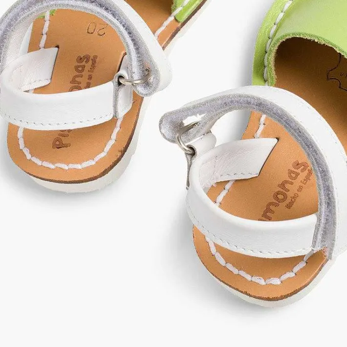 Menorquinas Avarcas<Pisamonas Menorquinas Niños Tira Adherente Napa Y Suela Blanca Edicion Especial
