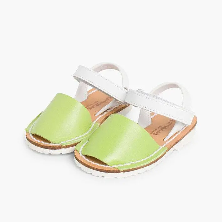 Menorquinas Avarcas<Pisamonas Menorquinas Niños Tira Adherente Napa Y Suela Blanca Edicion Especial