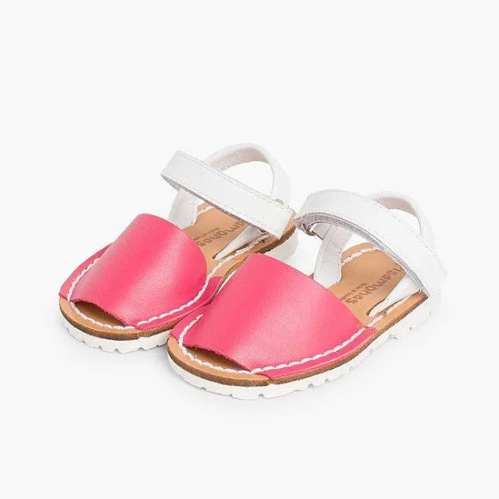 Menorquinas Avarcas<Pisamonas Menorquinas Niños Tira Adherente Napa Y Suela Blanca Edicion Especial