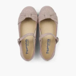 Zapatos Comunión<Pisamonas Mercedita Ceremonia Niña Lazo Cierre Hebilla