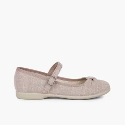 Zapatos Comunión<Pisamonas Mercedita Ceremonia Niña Lazo Cierre Hebilla