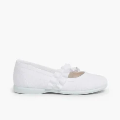 Zapatos Comunión<Pisamonas Mercedita Con Tira Elastica Ancha