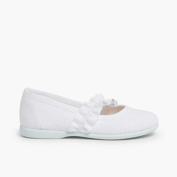 Zapatos Comunión<Pisamonas Mercedita Con Tira Elastica Ancha