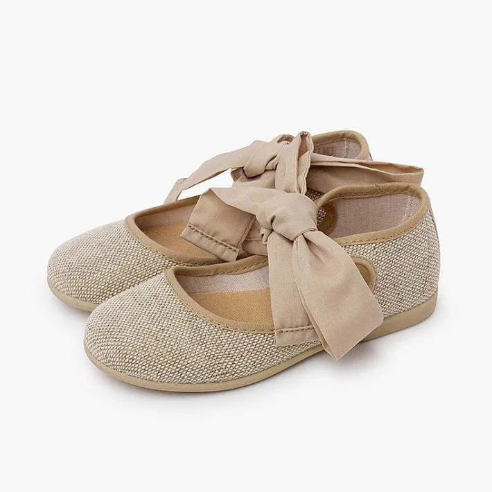 Zapatos Comunión<Pisamonas Mercedita Escotada Con Lazada Tobillo